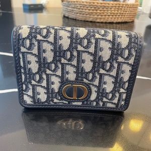BRAND NEW - 30 MONTAIGNE NANO POUCH Blue Dior Oblique Jacquard